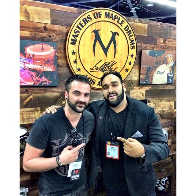 @sickmarkgoodwin at @mastersofmaple drums today at NAMM @thenammshow